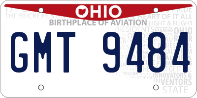OH license plate GMT9484