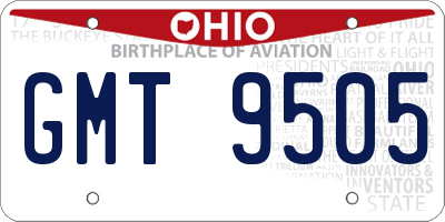 OH license plate GMT9505