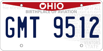 OH license plate GMT9512