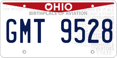 OH license plate GMT9528
