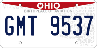 OH license plate GMT9537