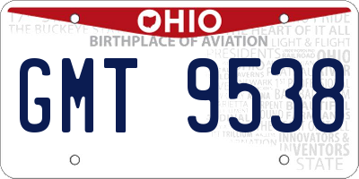 OH license plate GMT9538
