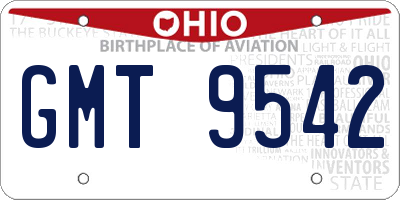 OH license plate GMT9542