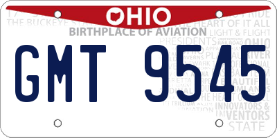 OH license plate GMT9545