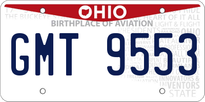 OH license plate GMT9553