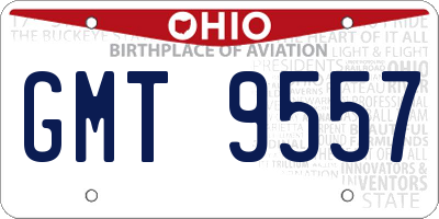 OH license plate GMT9557