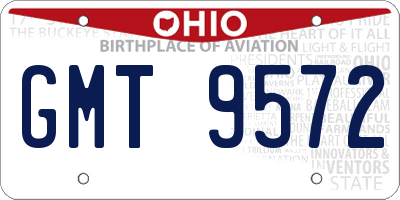 OH license plate GMT9572