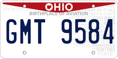 OH license plate GMT9584