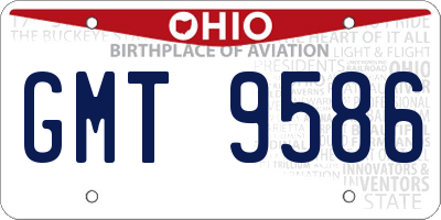 OH license plate GMT9586