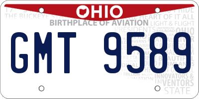 OH license plate GMT9589