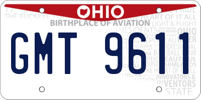 OH license plate GMT9611