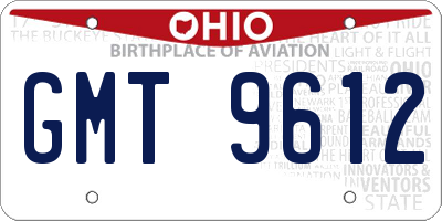 OH license plate GMT9612