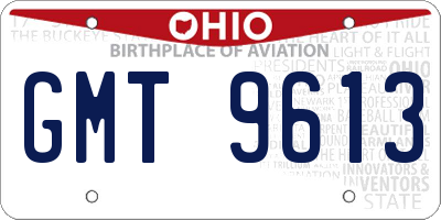 OH license plate GMT9613