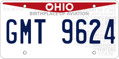 OH license plate GMT9624
