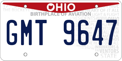 OH license plate GMT9647