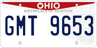 OH license plate GMT9653