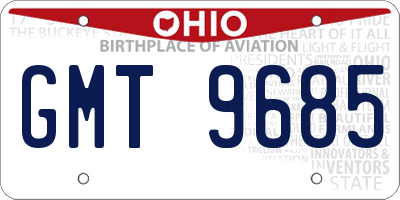 OH license plate GMT9685