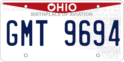 OH license plate GMT9694