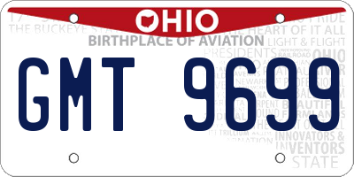 OH license plate GMT9699