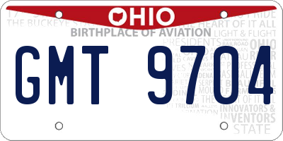 OH license plate GMT9704
