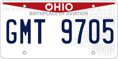 OH license plate GMT9705