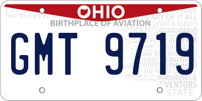 OH license plate GMT9719
