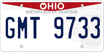 OH license plate GMT9733