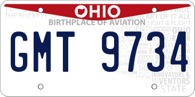 OH license plate GMT9734