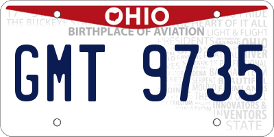 OH license plate GMT9735