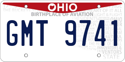OH license plate GMT9741