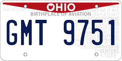 OH license plate GMT9751