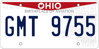 OH license plate GMT9755