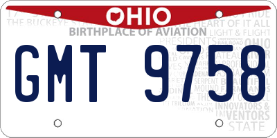 OH license plate GMT9758