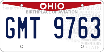 OH license plate GMT9763