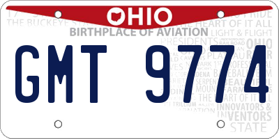 OH license plate GMT9774