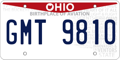 OH license plate GMT9810
