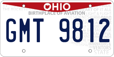 OH license plate GMT9812