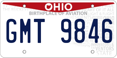 OH license plate GMT9846