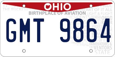 OH license plate GMT9864
