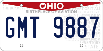 OH license plate GMT9887