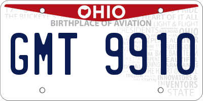 OH license plate GMT9910