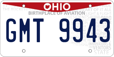 OH license plate GMT9943