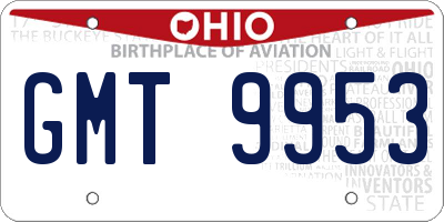 OH license plate GMT9953