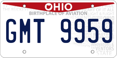 OH license plate GMT9959