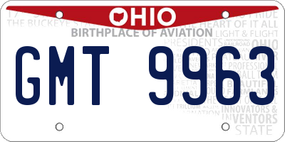 OH license plate GMT9963