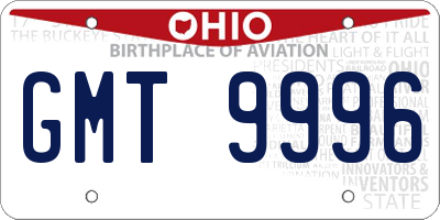 OH license plate GMT9996