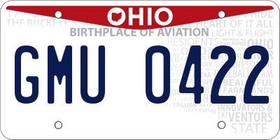 OH license plate GMU0422