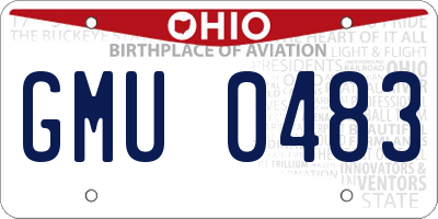 OH license plate GMU0483