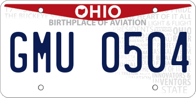 OH license plate GMU0504