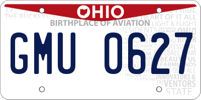 OH license plate GMU0627
